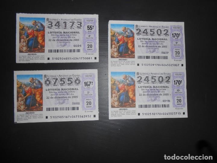 Loter&iacute;a nacional: Cuatro  D&Eacute;CIMOS  SORTEO  NAVIDAD 2005 - Foto 1