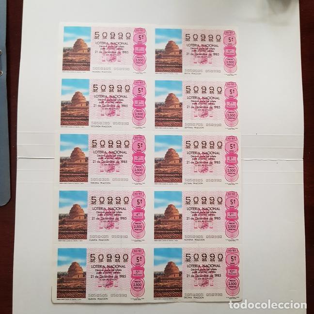 Loterie Nationale: BILLETE LOTER&Iacute;A NACIONAL,SORTEO 50/85, 1985,OBSERVATORIO DE CARACOL, N&ordm; 50990