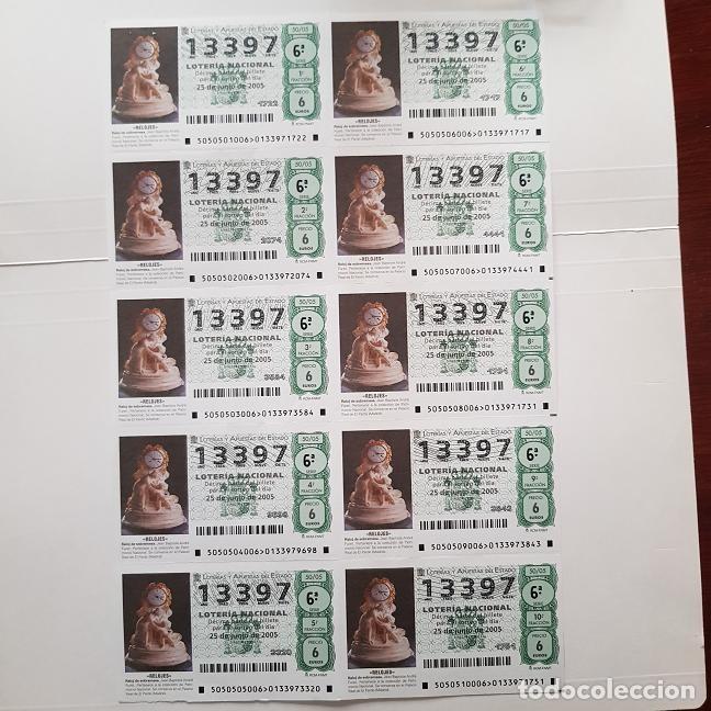 Nationale spanische Lotterie: BILLETE LOTER&Iacute;A NACIONAL, SORTEO 50/05, 2005, RELOJ DE SOBREMESA, N&ordm; 13397, LEER