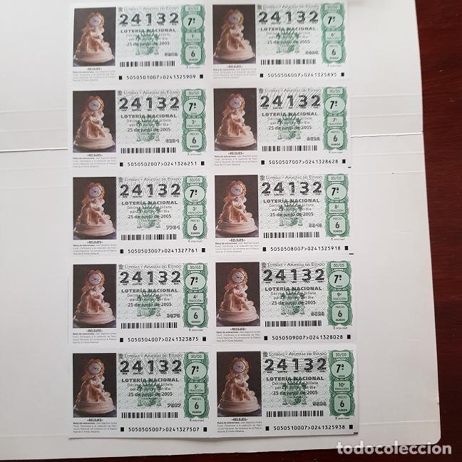 Nationale spanische Lotterie: BILLETE LOTER&Iacute;A NACIONAL,SORTEO 50/05, 2005,RELOJ DE SOBREMESA, N&ordm; 24132, LEER