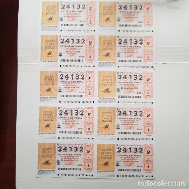 Nationale spanische Lotterie: BILLETE LOTER&Iacute;A NACIONAL, SORTEO 58/05, 2005, EJEA DE LOS CABALLEROS, N&ordm; 24132