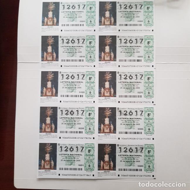Nationale spanische Lotterie: BILLETE LOTER&Iacute;A NACIONAL, SORTEO 66/05, 2005, RELOJ MONUMENTAL, N&ordm; 12617