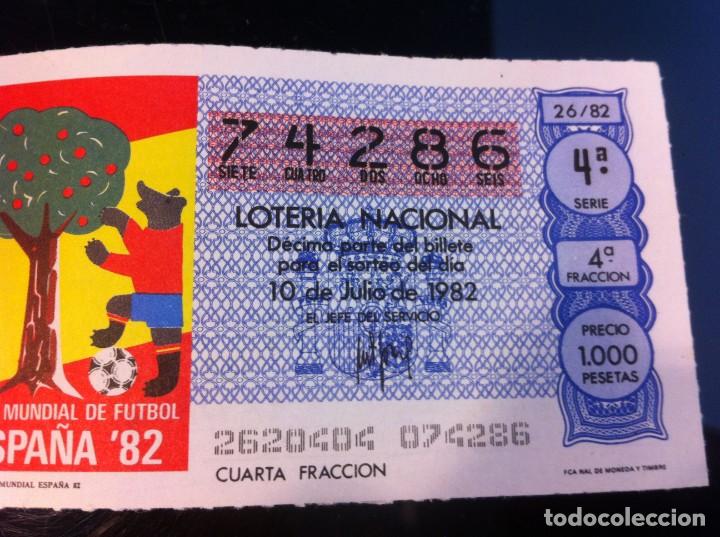 Nationale spanische Lotterie: D&Eacute;CIMO DE LOTER&Iacute;A NACIONAL (COPA MUNDIAL DE F&Uacute;TBOL ESPA&Ntilde;A 82) 1982