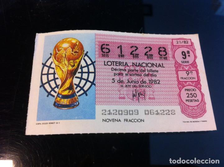 Nationale spanische Lotterie: D&Eacute;CIMO DE LOTER&Iacute;A NACIONAL (COPA JULES RIMET) 1982. F&Uacute;TBOL