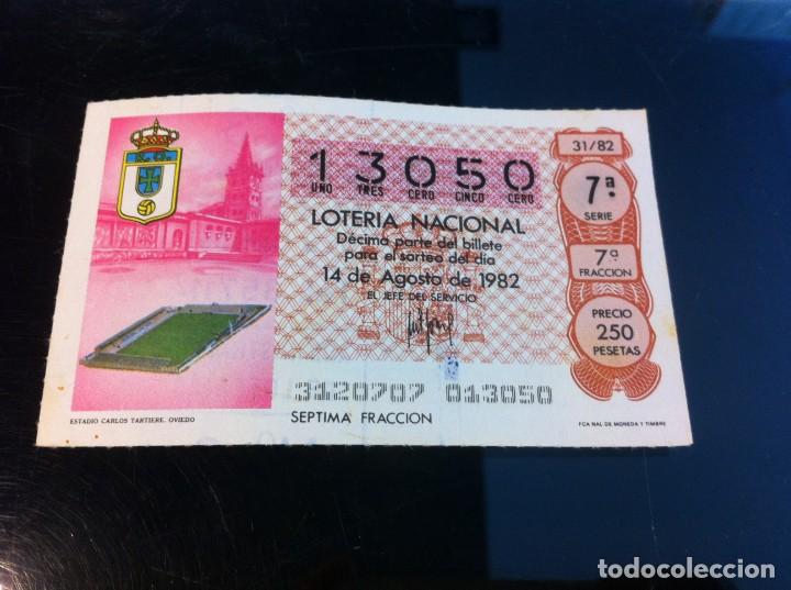 National Spanish Lottery: D&Eacute;CIMO DE LOTER&Iacute;A NACIONAL (ESTADIO CARLOS TARTIERE, OVIEDO) 1982. F&Uacute;TBOL