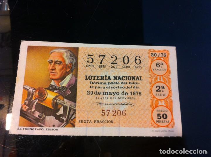 Nationale spanische Lotterie: D&Eacute;CIMO DE LOTER&Iacute;A NACIONAL (EL FON&Oacute;GRAFO. EDISON) 1976
