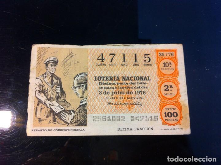 Lotaria Nacional: D&Eacute;CIMO DE LOTER&Iacute;A NACIONAL (REPARTO DE CORRESPONDENCIA) 1976