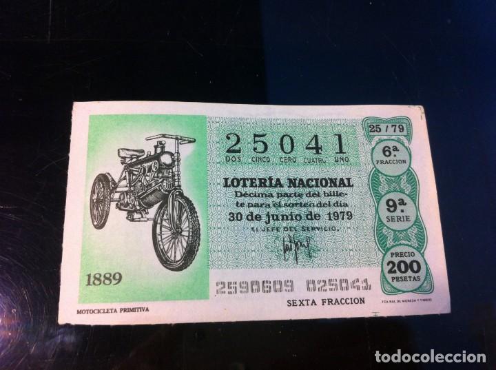 Nationale spanische Lotterie: D&Eacute;CIMO DE LOTER&Iacute;A NACIONAL (MOTOCICLETA PRIMITIVA) 1979