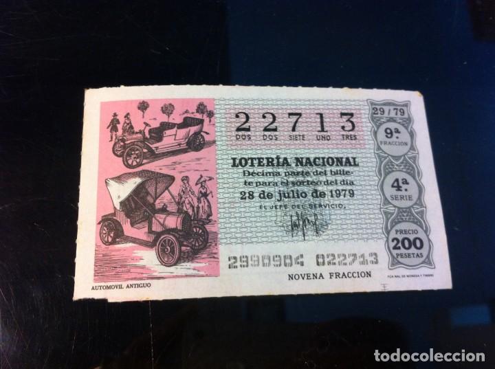 Lotaria Nacional: D&Eacute;CIMO DE LOTER&Iacute;A NACIONAL (AUTOM&Oacute;VIL ANTIGUO) 1979