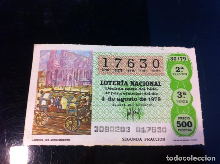 Nationale spanische Lotterie: D&Eacute;CIMO DE LOTER&Iacute;A NACIONAL (CARROZA DEL RENACIMIENTO) 1979