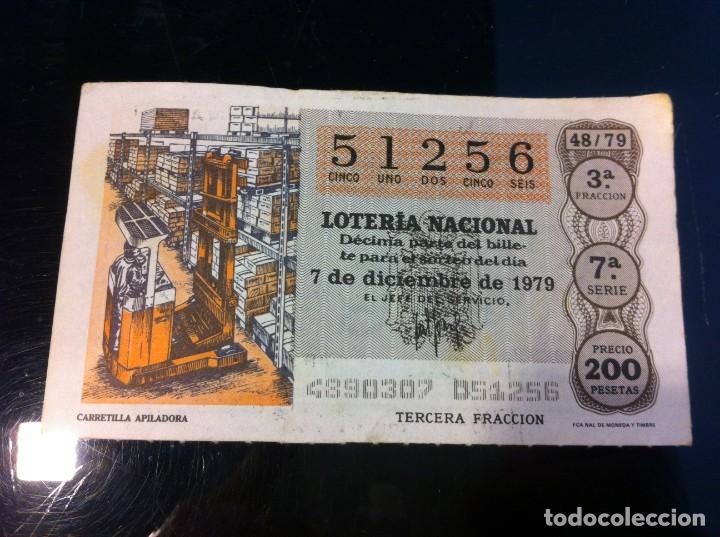 National Spanish Lottery: D&Eacute;CIMO DE LOTER&Iacute;A NACIONAL (CARRETILLA APILADORA) 1979