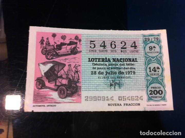 Nationale spanische Lotterie: D&Eacute;CIMO DE LOTER&Iacute;A NACIONAL (AUTOM&Oacute;VIL ANTIGUO) 1979