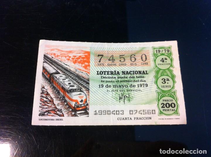 National Spanish Lottery: D&Eacute;CIMO DE LOTER&Iacute;A NACIONAL (LOCOMOTORA DIESEL) 1979
