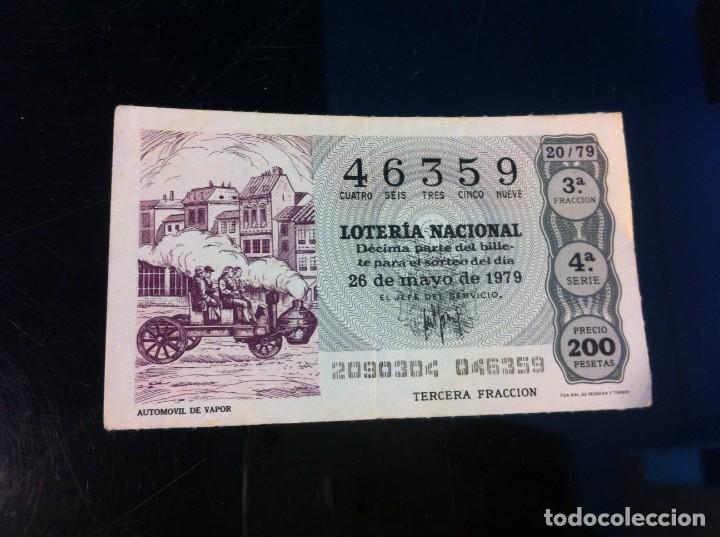 Nationale spanische Lotterie: D&Eacute;CIMO DE LOTER&Iacute;A NACIONAL (AUTOM&Oacute;VIL DE VAPOR) 1979