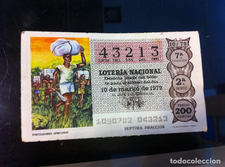 Nationale spanische Lotterie: D&Eacute;CIMO DE LOTER&Iacute;A NACIONAL (PORTEADORES AFRICANOS) 1979
