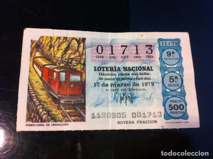 Lotaria Nacional: D&Eacute;CIMO DE LOTER&Iacute;A NACIONAL (FERROCARRIL DE CREMALLERA) 1979