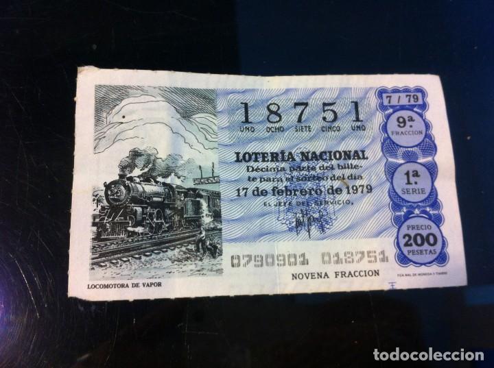 Nationale spanische Lotterie: D&Eacute;CIMO DE LOTER&Iacute;A NACIONAL (LOCOMOTORA DE VAPOR) 1979