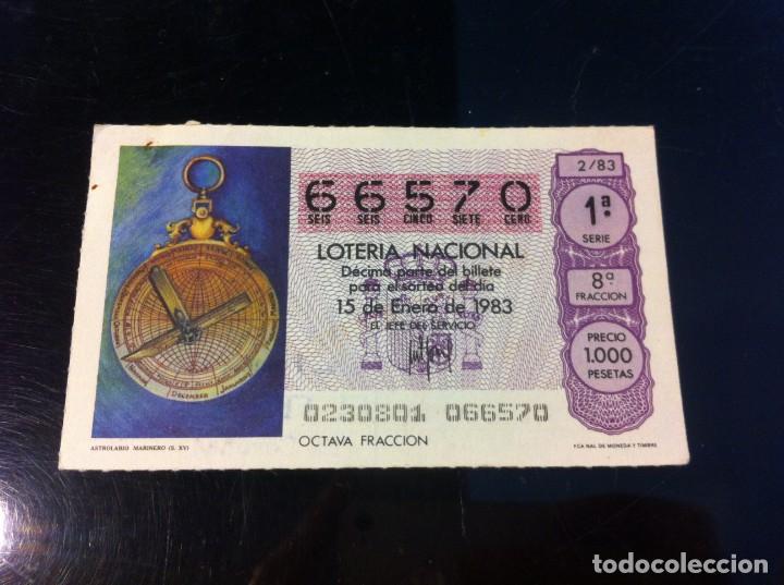 Lotaria Nacional: D&Eacute;CIMO DE LOTER&Iacute;A NACIONAL (ASTROLABIO MARINERO S. XV) 1983