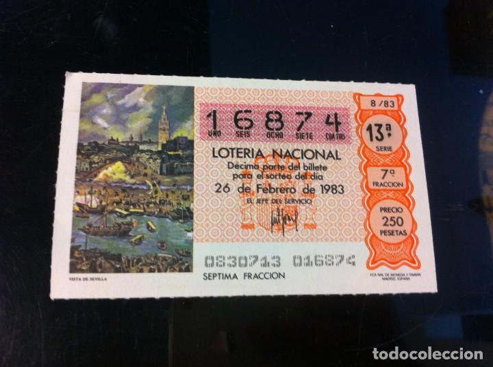 National Spanish Lottery: D&Eacute;CIMO DE LOTER&Iacute;A NACIONAL (VISTA DE SEVILLA) 1983