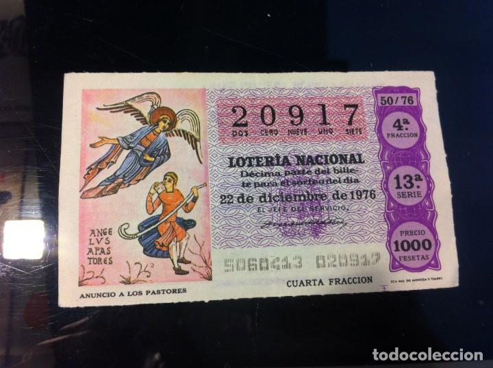 National Spanish Lottery: D&Eacute;CIMO DE LOTER&Iacute;A NACIONAL (ANUNCIO A LOS PASTORES) 1976