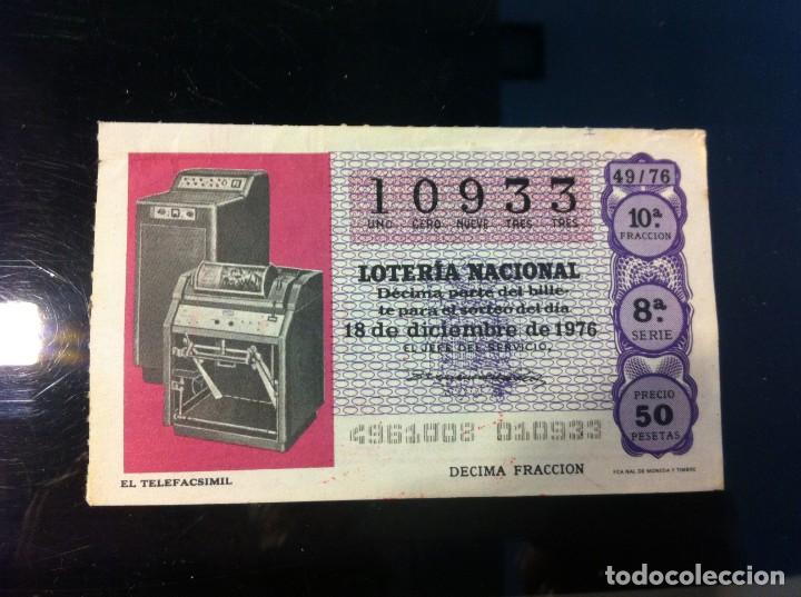 Nationale spanische Lotterie: D&Eacute;CIMO DE LOTER&Iacute;A NACIONAL (EL TELEFACSIMIL) 1976