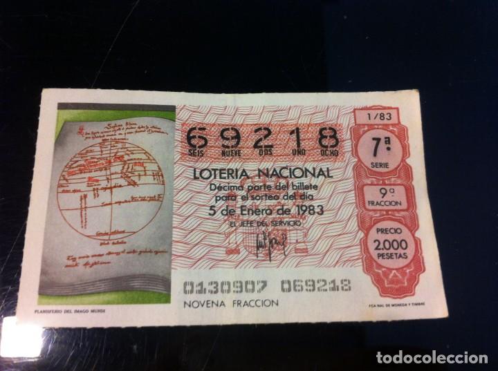 National Spanish Lottery: D&Eacute;CIMO DE LOTER&Iacute;A NACIONAL (PLANISFERIO DEL IMAGO MUNDI) 1983