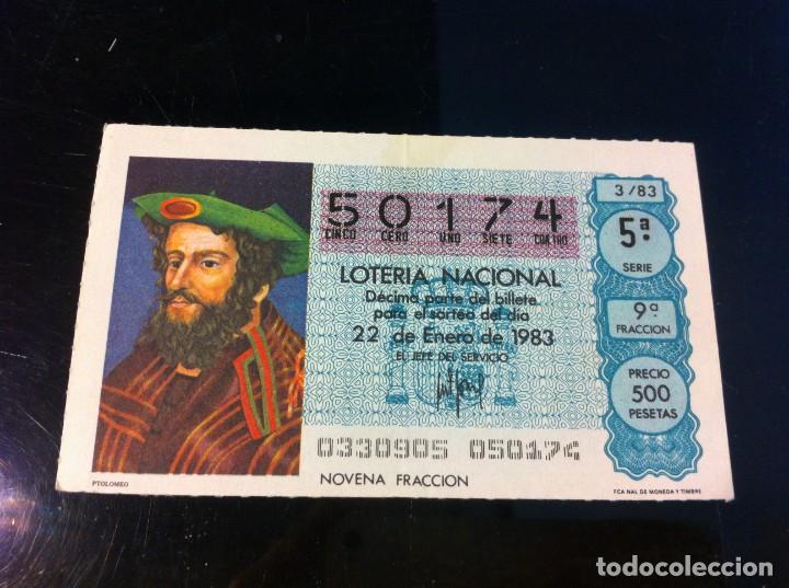 National Spanish Lottery: D&Eacute;CIMO DE LOTER&Iacute;A NACIONAL (PTOLOMEO) 1983