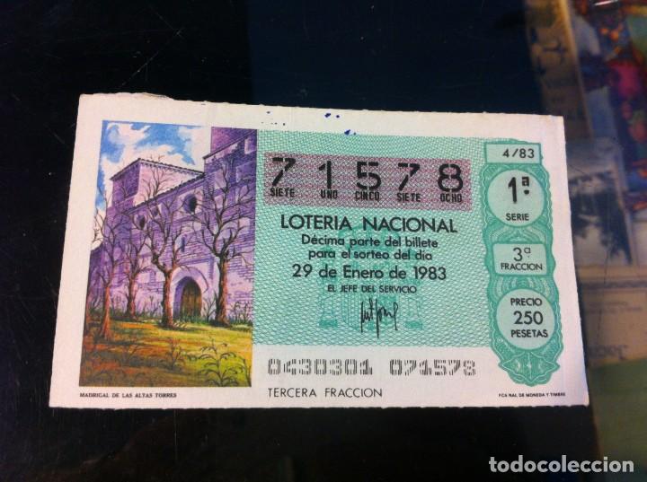 Nationale spanische Lotterie: D&Eacute;CIMO DE LOTER&Iacute;A NACIONAL (MADRIGAL DE LAS ALTAS TORRES) 1983