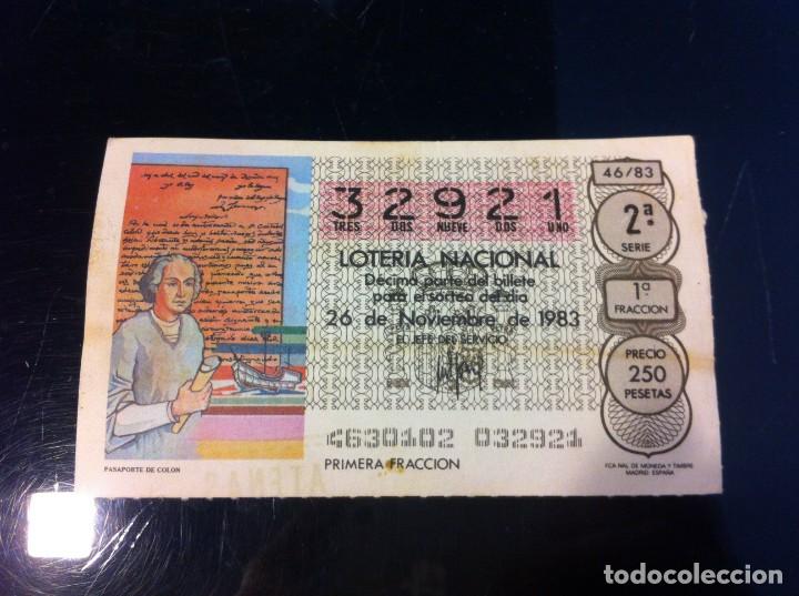 Lotaria Nacional: D&Eacute;CIMO DE LOTER&Iacute;A NACIONAL (PASAPORTE DE COL&Oacute;N) 1983