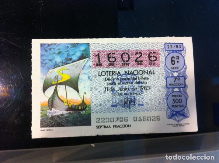 National Spanish Lottery: D&Eacute;CIMO DE LOTER&Iacute;A NACIONAL (NAVE VIKINGA) 1983