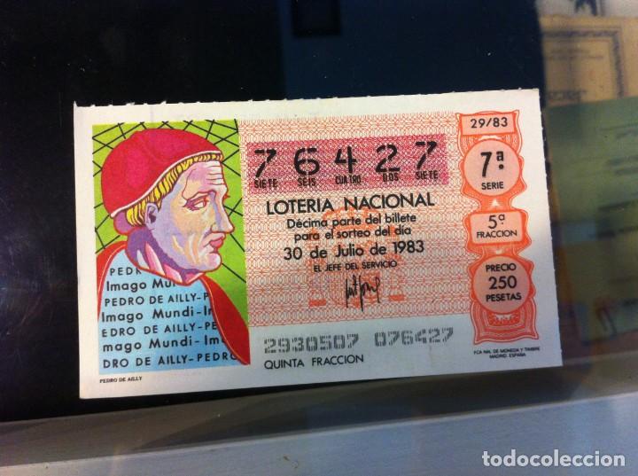 National Spanish Lottery: D&Eacute;CIMO DE LOTER&Iacute;A NACIONAL (PEDRO DE AILLY) 1983