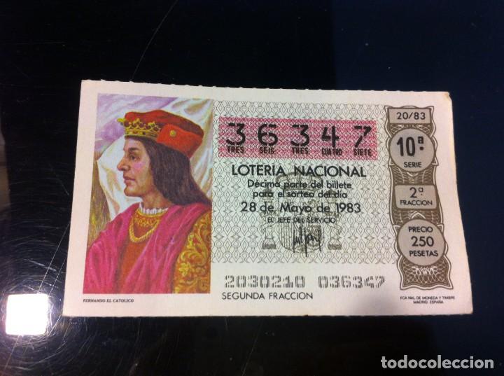 Nationale spanische Lotterie: D&Eacute;CIMO DE LOTER&Iacute;A NACIONAL (FERNANDO EL CAT&Oacute;LICO) 1983