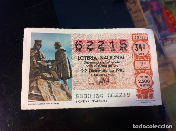 National Spanish Lottery: D&Eacute;CIMO DE LOTER&Iacute;A NACIONAL (MONUMENTO ISABEL I Y COL&Oacute;N, GRANADA) 1983
