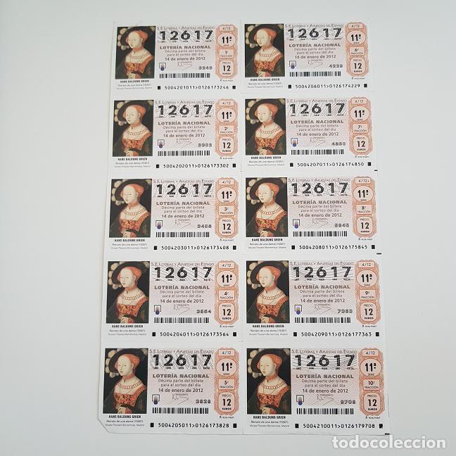 Lotteria Nationale Spagnola: BILLETE LOTER&Iacute;A NACIONAL, SORTEO 4/12, 2012, HANS BALDUNG GRIEN,A N&ordm; 12617