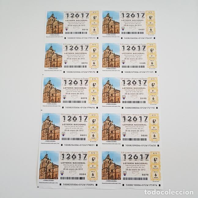 Lotteria Nationale Spagnola: BILLETE LOTER&Iacute;A NACIONAL, SORTEO 8/12, 2012, TORRELAGUNA,MADRID, N&ordm; 12617