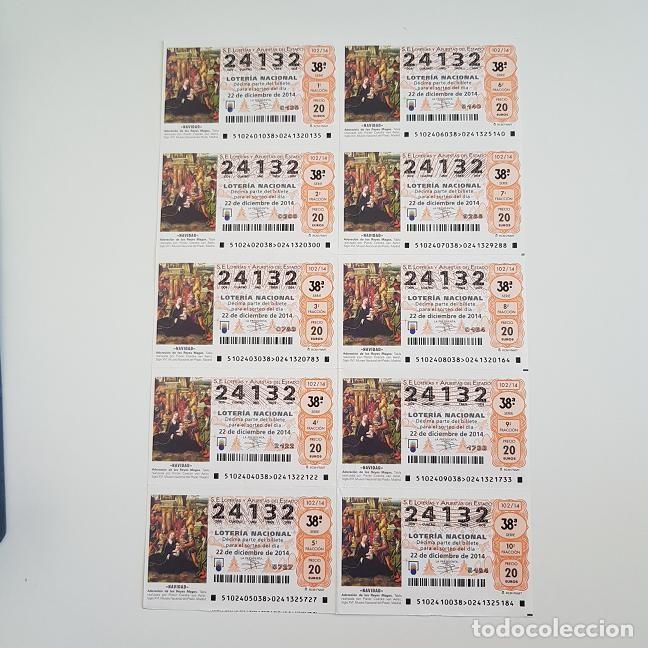 Loterie Nationale: BILLETE LOTER&Iacute;A NACIONAL, SORTEO 102/14, 2014, NAVIDAD, N&ordm; 24132