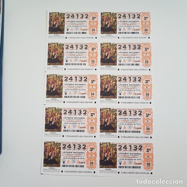 Loterie Nationale: BILLETE LOTER&Iacute;A NACIONAL, SORTEO 102/14, 2014, NAVIDAD, N&ordm; 24132