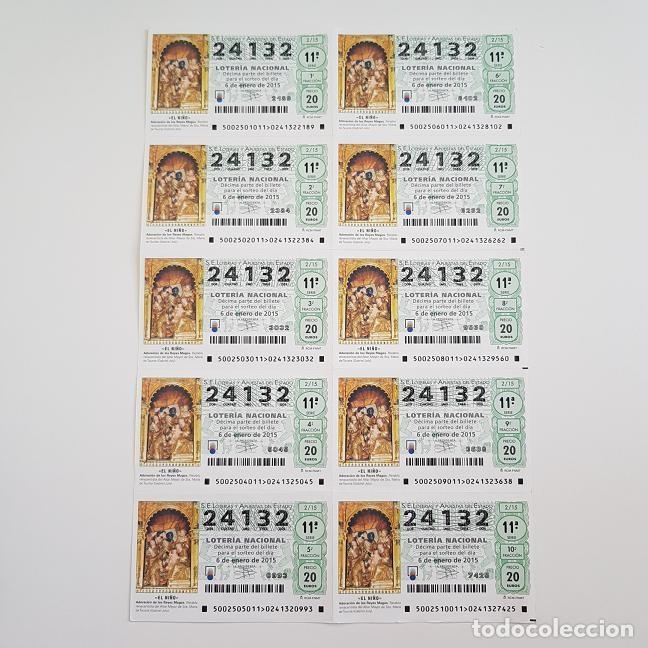 National Spanish Lottery: BILLETE LOTER&Iacute;A NACIONAL, SORTEO 2/15, 2015, EL NI&Ntilde;O, N&ordm; 24132