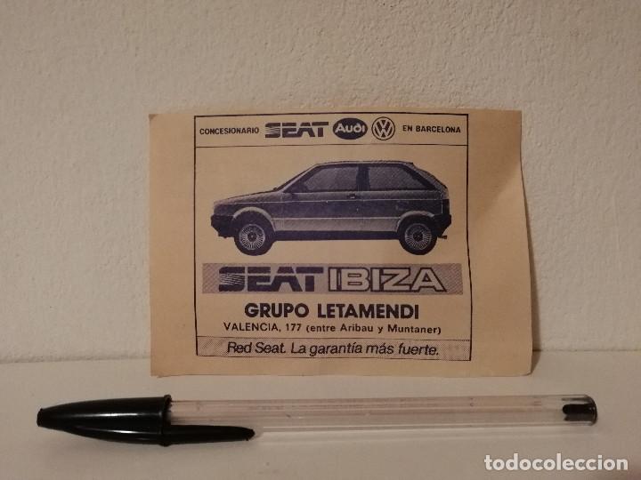 National Spanish Lottery: ANTIGUO BOLETO SEAT IBIZA - 1985 MERCAT DEL NINOT - SEAT - SORTEO NAVIDAD - GRUPO LETAMENDI