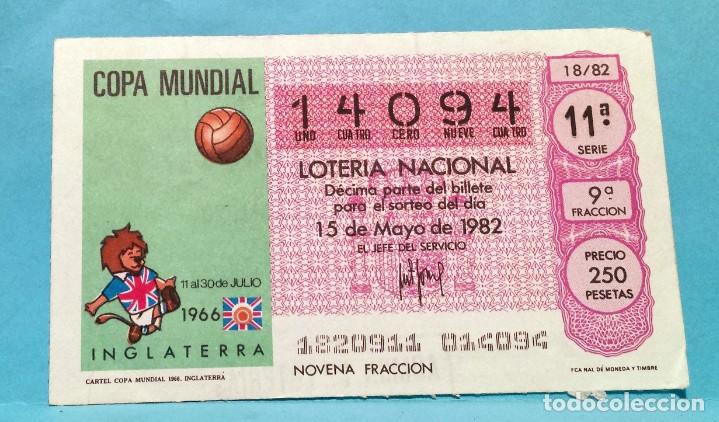 Loter&iacute;a nacional: LOTER&Iacute;A NACIONAL - 1982 - CARTEL COPA MUNDIAL DE INGLATERRA