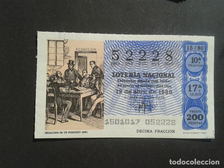 Loter&iacute;a Nacional: DECIMO DE LOTERIA NACIONAL.19/03/1980