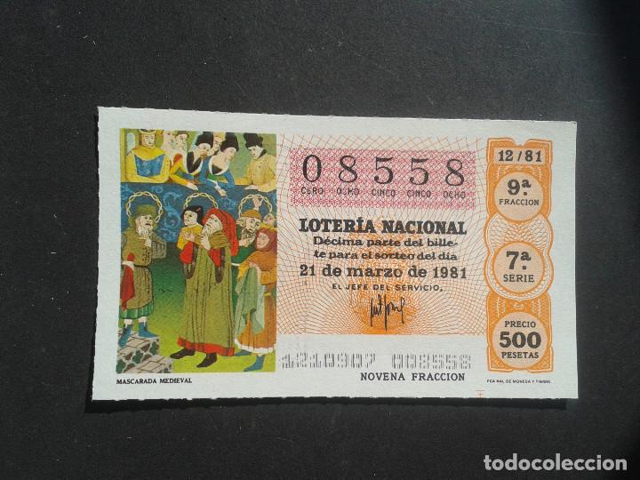 Loter&iacute;a Nacional: DECIMO DE LOTERIA NACIONAL.21/03/1981