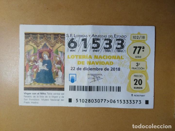 Loter&iacute;a nacional: DECIMO LOTERIA N&ordm; 61533 - 22 DICIEMBRE 2018 - 102/18 - VIRGEN CON EL NI&Ntilde;O - MUSEO DEL PRADO