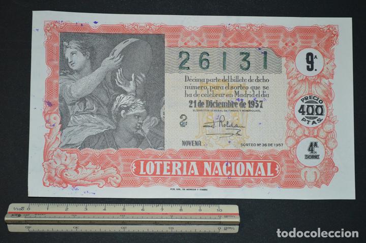 Nationale spanische Lotterie: Loter&iacute;a Nacional. Sorteo n&ordm; 36. 21 de diciembre de 1957. romanjuguetesymas.