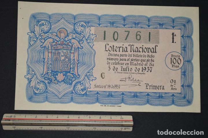 National Spanish Lottery: Loter&iacute;a Nacional. Sorteo n&ordm; 19. 5 de julio de 1957. romanjuguetesymas.