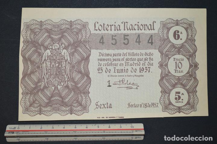 National Spanish Lottery: Loter&iacute;a Nacional. Sorteo n&ordm; 18. 25 de junio de 1957. romanjuguetesymas.