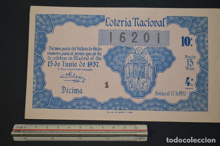 National Spanish Lottery: Loter&iacute;a Nacional. Sorteo n&ordm; 17. 15 de junio de 1957. romanjuguetesymas.