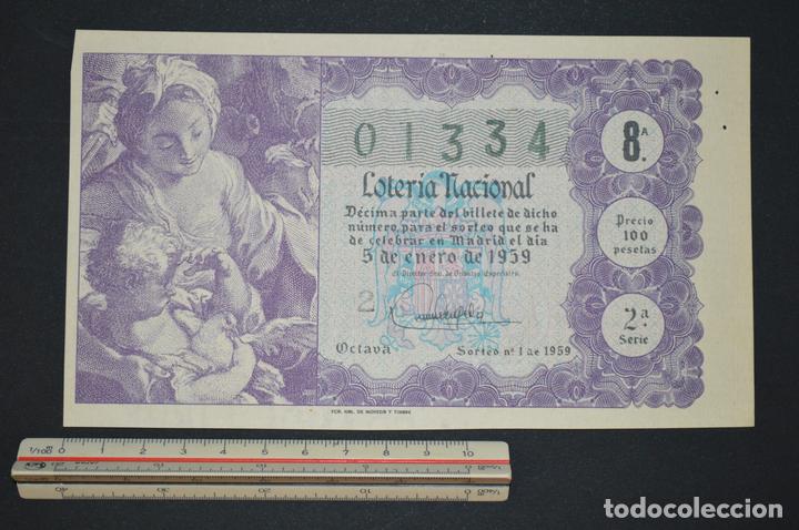 National Spanish Lottery: Loter&iacute;a Nacional. Sorteo n&ordm; 1. 5 de enero de 1959. romanjuguetesymas.