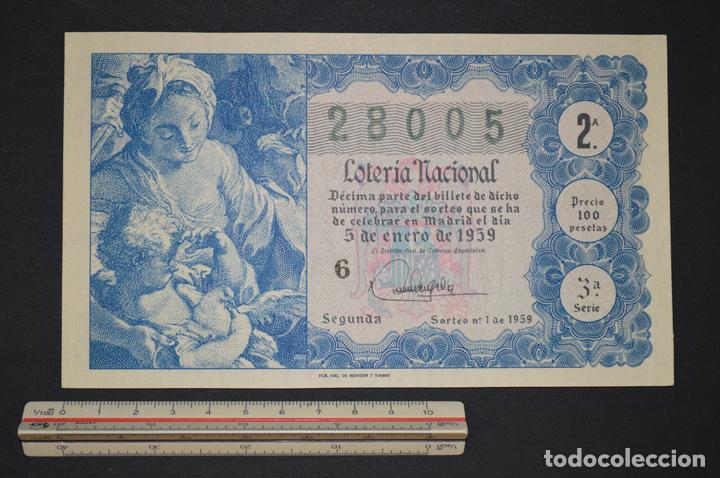National Spanish Lottery: Loter&iacute;a Nacional. Sorteo n&ordm; 1. 5 de enero de 1959. romanjuguetesymas.