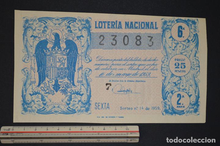 National Spanish Lottery: Loter&iacute;a Nacional. Sorteo n&ordm; 14. 16 de mayo de 1959. romanjuguetesymas.